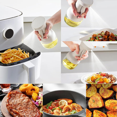 Povinmos Cooking,16oz/450ml 16oz) Glass Olive Oil Sprayer for - Olive Oil Dispenser for Kitchen Gadgets,Air Fryer,Salad