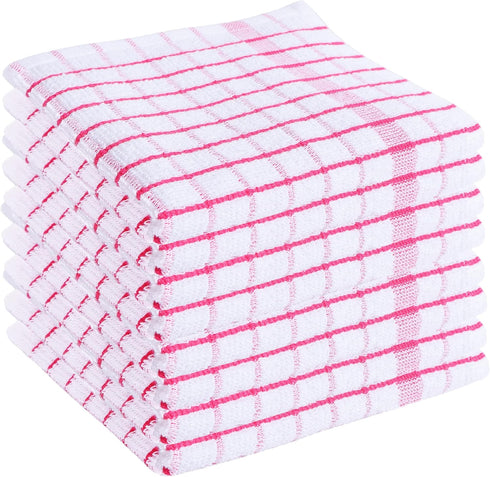 Set 8 12"x12" Inch AMOUR INFINI Kitchen Dish Cloths of - Ultra Soft, Highly Absorbent, Quick-Drying Terry Cotton