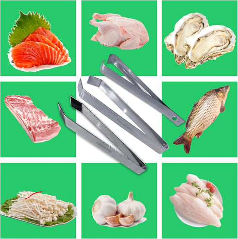 JuGeoZhi 3 Set Garlic Peeler - Pcs Garlic Skin Remover Stainless Garlic Tweezers Easy Faster Kitchen Tools