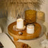 EOSAHR Farmhouse Round Wood Riser Wooden Tray Pedestal Stand for Bathroom Decor & Kitchen Sink Decorative Riser Display