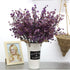JAKY-Global 6 Bundle Babys Breath Fabric Cloth Artificial Flowers for Wedding Party Decoration (Autumn Purple)