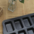 Beasea Mini Loaf Pan, 8 Cavity Nonstick Bakeware, Carbon Steel Square Bread Pan for Baking Oven Cakes