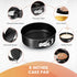 RFAQK Non-Stick 6 Inch Cake Pan with Removable Bottom, Leakproof Springform Pan, 50Pcs Parchment Papers