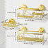3 Pack KEGII Suction Cup Shower Caddy Suction Cup Shelf with Soap Holder & Hooks, Rustproof Stainless Steel Shower