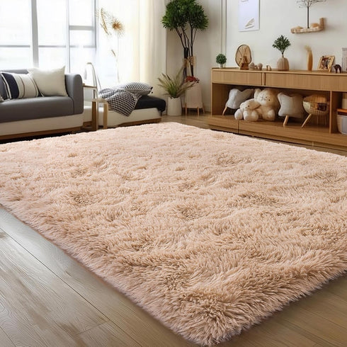 Rezutan 5X7 Fluffy Rug for Living Room Bedroom, Large Comfy Modern Shaggy Fuzzy Kids Rug, Plush Indoor Nursery