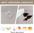 2 Pack 60 Inch-Flannel Nasitos Round Tablecloth Backed Vinyl Silver Tablecloths, Waterproof Oil-Proof Table Cloth
