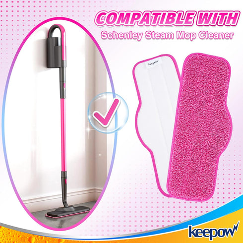7 1, SLFCSM064 SLFCSM063-6 Pack KEEPOW Microfiber Steam Mop Pads Compatible with Schenley Steam Mop in Washable