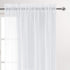 DWCN 95 Inch Length Sheer Curtains, 2 Panels Set, White Rod Pocket Lightweight Voile Drapes for Bedroom/Hotel