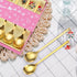Christmas Coffee Spoons Set, 6 Pieces Gold Silverware Small Stainless Steel Flatware for Festive Daily Kitchen