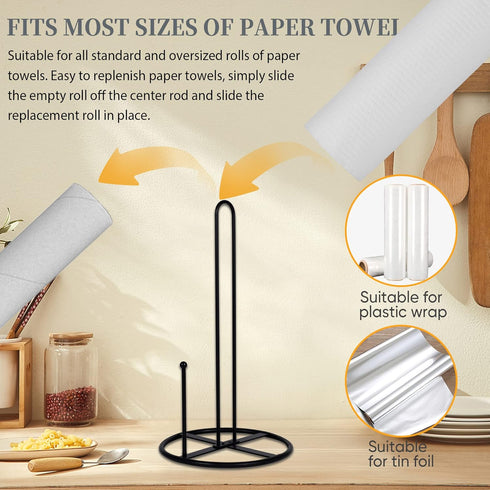 2 Pack Paper Towel Holder, Standing Paper Towel Holders for Countertop