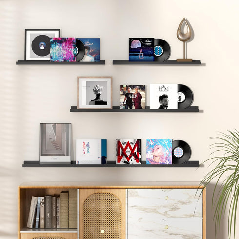 24 Inch Set 2, Fun Memories Picture Ledge Shelf, Floating Shelves of Nursery Book Shelves for Toys Storage, Kids