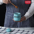 12oz HAOTOP Porcelain Honey Jar with Lid and Honey Dipper (Turquoise)