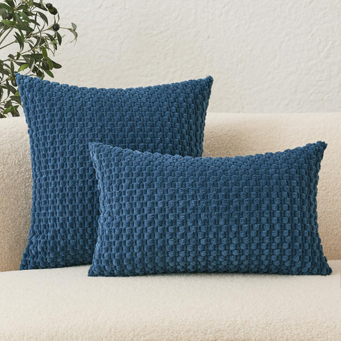 Pack 1 12x24 Inch, UGASA Lumbar Throw Pillow Covers of Super Soft Boho Corduroy Decorative Pillow Covers Cases Solid