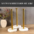 Countertop, 6" Koville African Genuine Marble Paper Towel Holder Stone Base Gold Rod Paper Towel Holder Stand