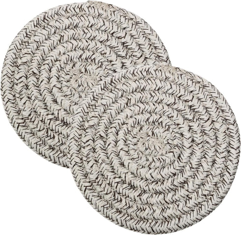PPhtony Round Drink Coasters Cotton Woven Absorbent Bar Coasters Housewarming Gift for Coffee