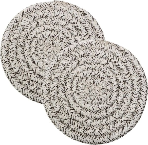 PPhtony Round Drink Coasters Cotton Woven Absorbent Bar Coasters Housewarming Gift for Coffee