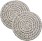 PPhtony Round Drink Coasters Cotton Woven Absorbent Bar Coasters Housewarming Gift for Coffee