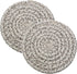 PPhtony Round Drink Coasters Cotton Woven Absorbent Bar Coasters Housewarming Gift for Coffee