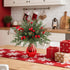 50 10.5" Dapclca Pcs Christmas Artificial Pine Branches with Red Berry Stems, Faux Evergreen Norfolk Pine Cypress
