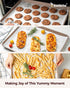 Katbite 100 Macaron Parchment Sheets Template, Non-Stick Baking Stencil for Cookies, 12x16 In
