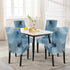 SearchI Summer Pattern Dining Room Chair Covers Set of 4, Stretch Printed Parsons Slipcovers, Blue
