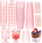 LifeIdeas 300 Pink Mini Dessert Cups with Spoons - 5 oz Valentines