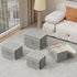 ENUMAIL Closet, 3 Pack 10.2 7.9 6.7in Storage Boxes, Collapsible Storage Bins with Lids, Cotton and linen cloth Storage