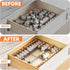 4 2 Set (8 Packs) 11" 22" MUDEELA Clear Spice Drawer Organizer, Tier- Spice Rack for Drawer, Expandable From to Kitchen