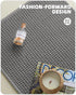 Color&Geometry Chenille Rubber Backed Gray Bathroom Rugs, Non-Slip, Absorbent, Quick Dry, Washable - 16"x24" Small Bath
