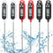 6 Pcs Instant Read Meat Thermometer with Long Probe, Waterproof Digital Thermometer for Kitchen Cooking (Black, White,