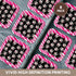 Cute Black Skulls with Bows on Pink Zebra-Soft Coasters, 3dRose cst_61793_2, Set of 8