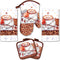 Lobyn Value Packs: 5-Piece Café Latte Kitchen Towel Set - Quilted Oven Mitt & 2 Potholders