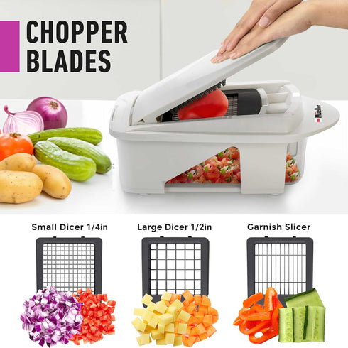 Mueller Pro-Series All-in-One 12 Blade Mandoline Slicer for Kitchen, Food Chopper, Vegetable Slicer, Cutter, Dicer,
