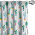 Ambesonne Cactus Window Curtains, Cartoon Prickle Plants in Pots, Lightweight 2-Panel Set with Rod Pocket, Teal Green