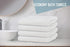12 Pack 100% 20x40 Inches, Commercial White Cotton Bath Towels, Lightweight, Quick Drying, Grade, Gym, Salon, Spa