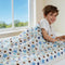 Kids Throw Blanket Soft Cotton Toddler Blanket with Blue & Gray Stars