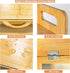 Required(14.9" 9.8" 9.4") BAMBANG Extra Large Bread Box, Bread Box for Homemade Bread, Bamboo Wooden Bread Storage