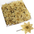 Supla 24 Pack Christmas Gold Glitter Poinsettia Flowers Picks, 5.9" Wide Christmas Tree Ornaments for Holiday