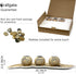 allgala Wooden Candle Holder Tray, 3 Ball Orbs Set with Pebbles on Leaf Tray for Living Room D cor