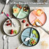 14 Pcs Dessert Forks and Spoons Set, Stainless Steel Cutlery with Porcelain Handles for Cake, Tea, Pastry, Dessert,