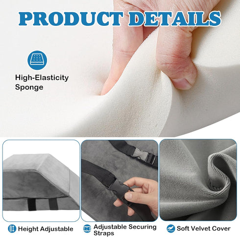 JZHLLA 6inch Wedge Adjustable Recliner Leg Rest Cushion Thick Recliner Foot Rest Cushion with High Elastic Foam