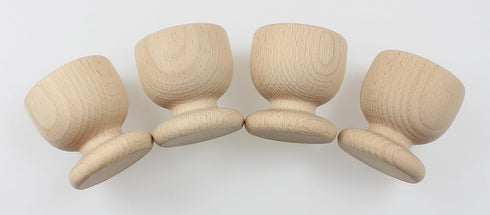 efo Wooden Egg Cups | Boiled Egg Holder | Easter Decor | Arts and Crafts DIY Unfinished Wood | Egg Cup Set of 4