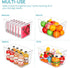 Vtopmart 6 PCS Clear Plastic Storage Bins - Pantry Organizer Containers with Handle for Home Organization