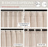 54 Inches 2 Sets, Pinch 40"Wx54"L Natural Linen Small Kitchen Curtains Long Panels Light Filtering Memory Trained