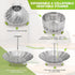 Steamer Basket, 3rd Generation Stainless Steel Vegetable Steamer with Extendable Handle for Cooking Food, Folding & Expandable Veggie Steamer Insert, Fit Various Size Instant Pot (5.5" to 9")