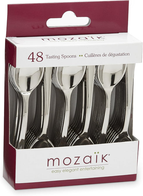 Mozaik Mini Silver Recyclable Tasting Spoons