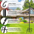 Surprizo 5 Shepherd Hook for Outdoor, Heavy Duty Bird Feeder Pole with Prong Base, Adjustable Height Bird Feeder Stand