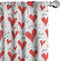 Ambesonne Love Window Curtains, Hand Written I Love You Phrases, Lightweight Decorative Panels Set of 2, Vermilion