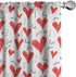 Ambesonne Love Window Curtains, Hand Written I Love You Phrases, Lightweight Decorative Panels Set of 2, Vermilion