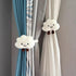 Gzcvba 2PACK Snap-Fit Cartoon Cloud Curtain Tiebacks Hook Holdbacks Cute Curtain Holdbacks Rope for Baby Kid Girls